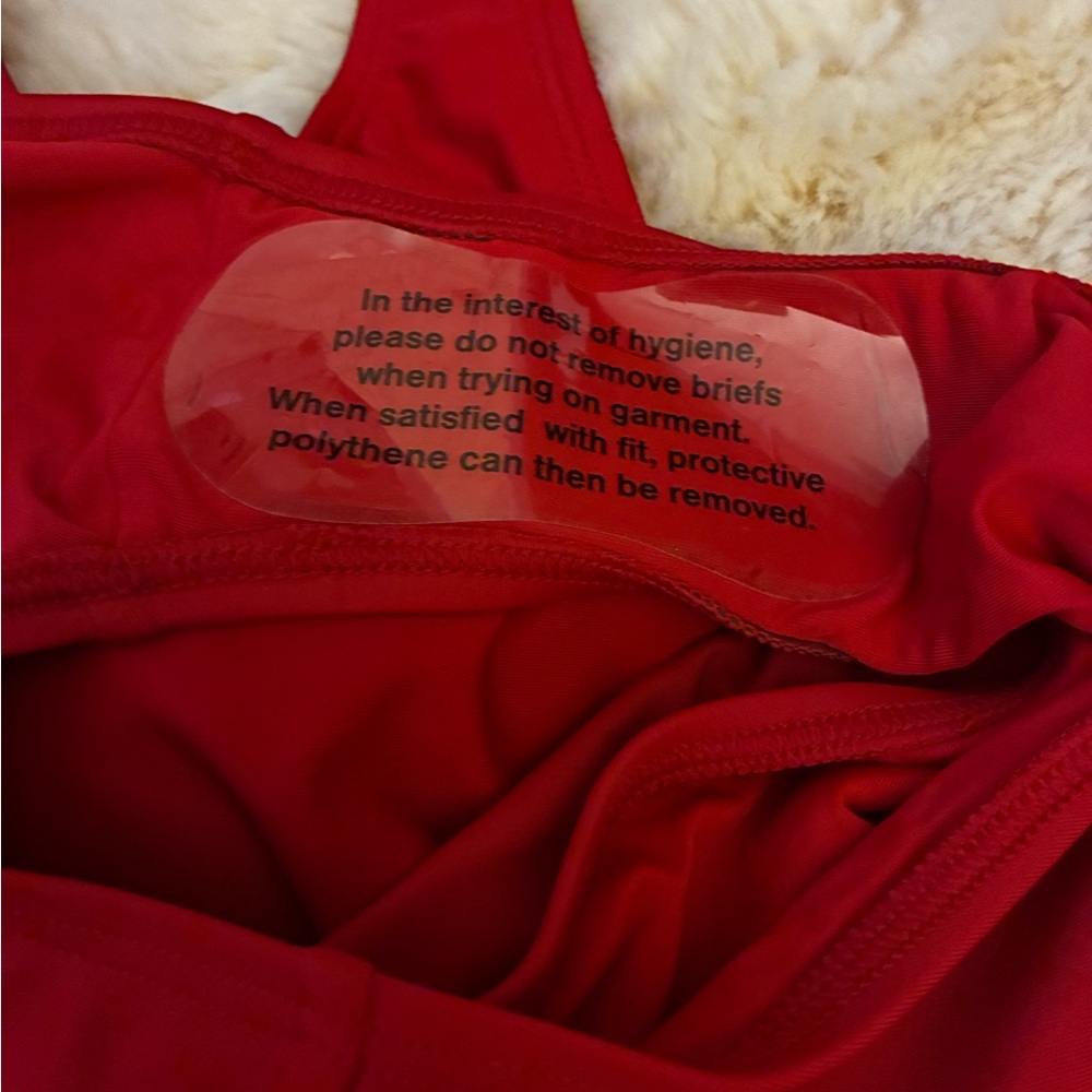 Quince Bright Red Scoop-Back One-Piece Swimsuit - Picture 5 of 5
